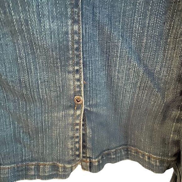Gloria Vanderbilt ~ Vintage 2 button denim jacket/blazer ~ size Large - Picture 5 of 6